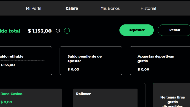 Sección cajero Bplay