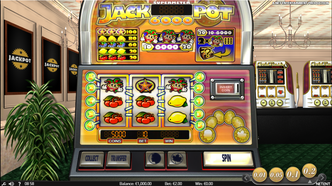 Jackpot 6000 tragamonedas clásico