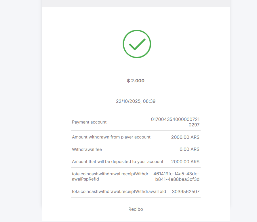 Confirmá la acreditación de pago