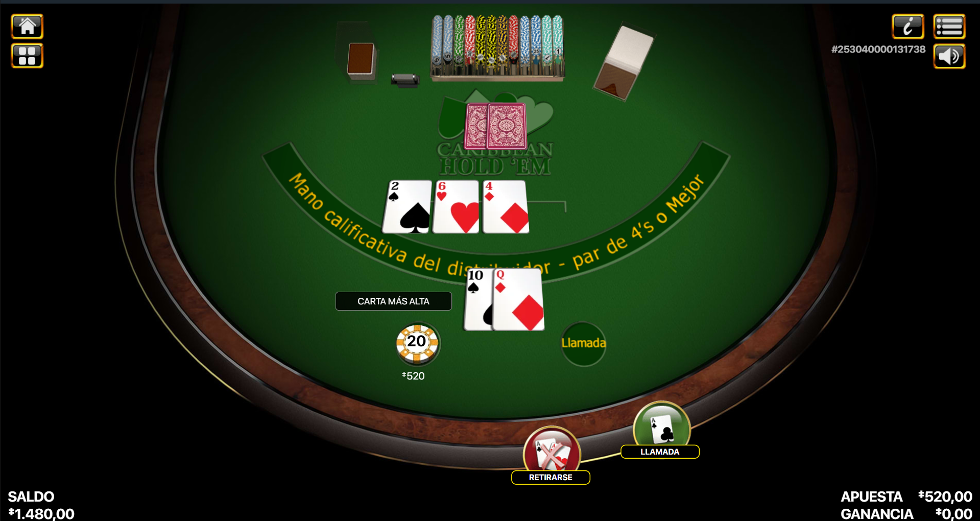 Caribbean Hold’em en Betsson