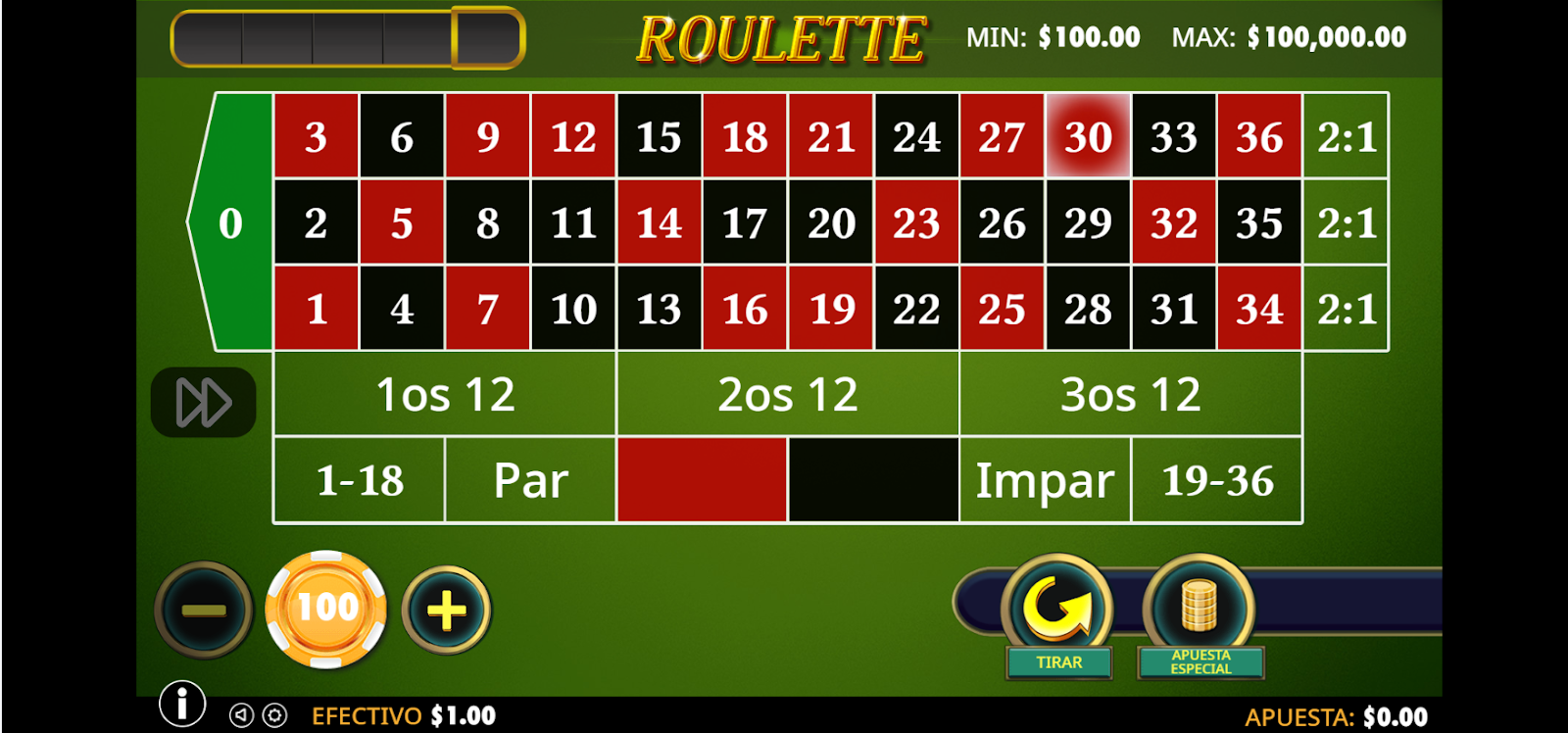 Ruleta clásica betwarrior