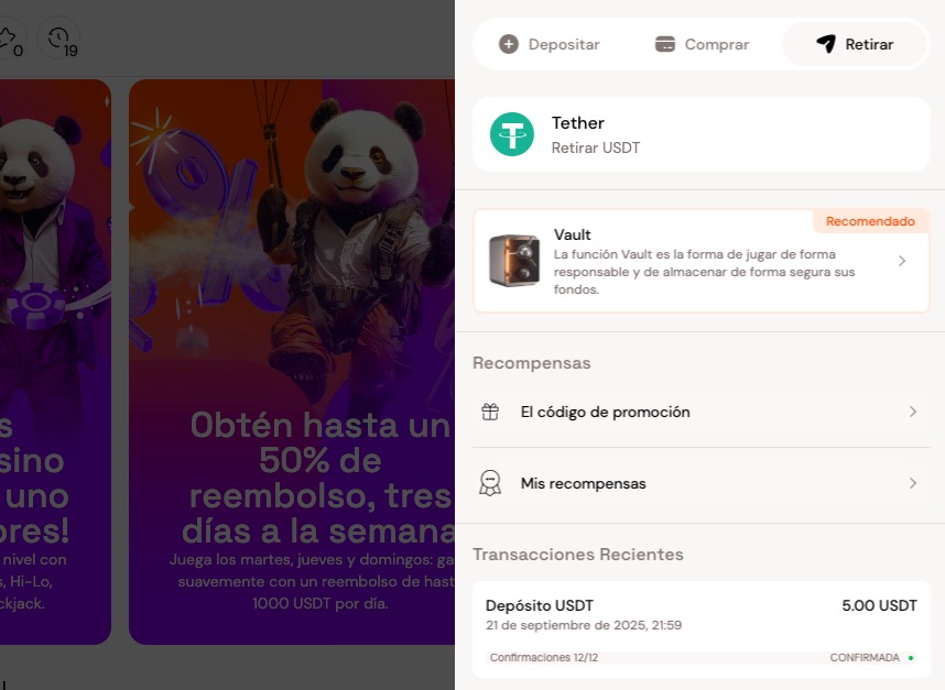 Retiro criptos 1 bitcasino