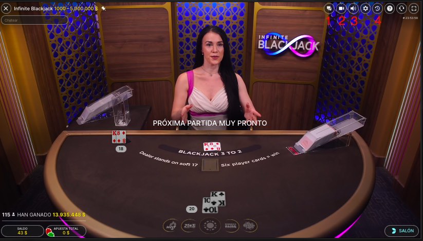 Infinite-Blackjack-juego en vivo-3