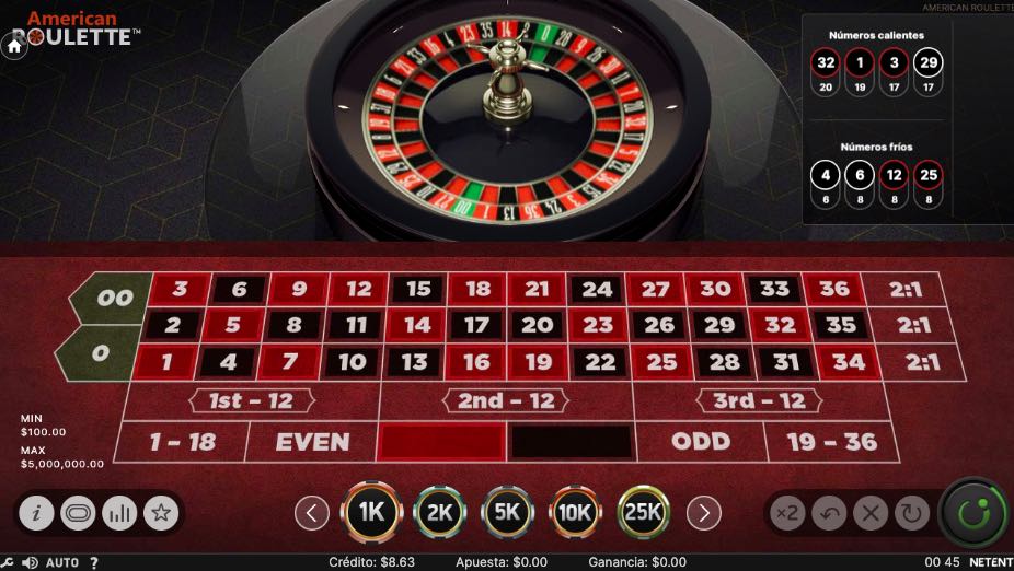 Ruleta-American-Roulette-Megapari-juego