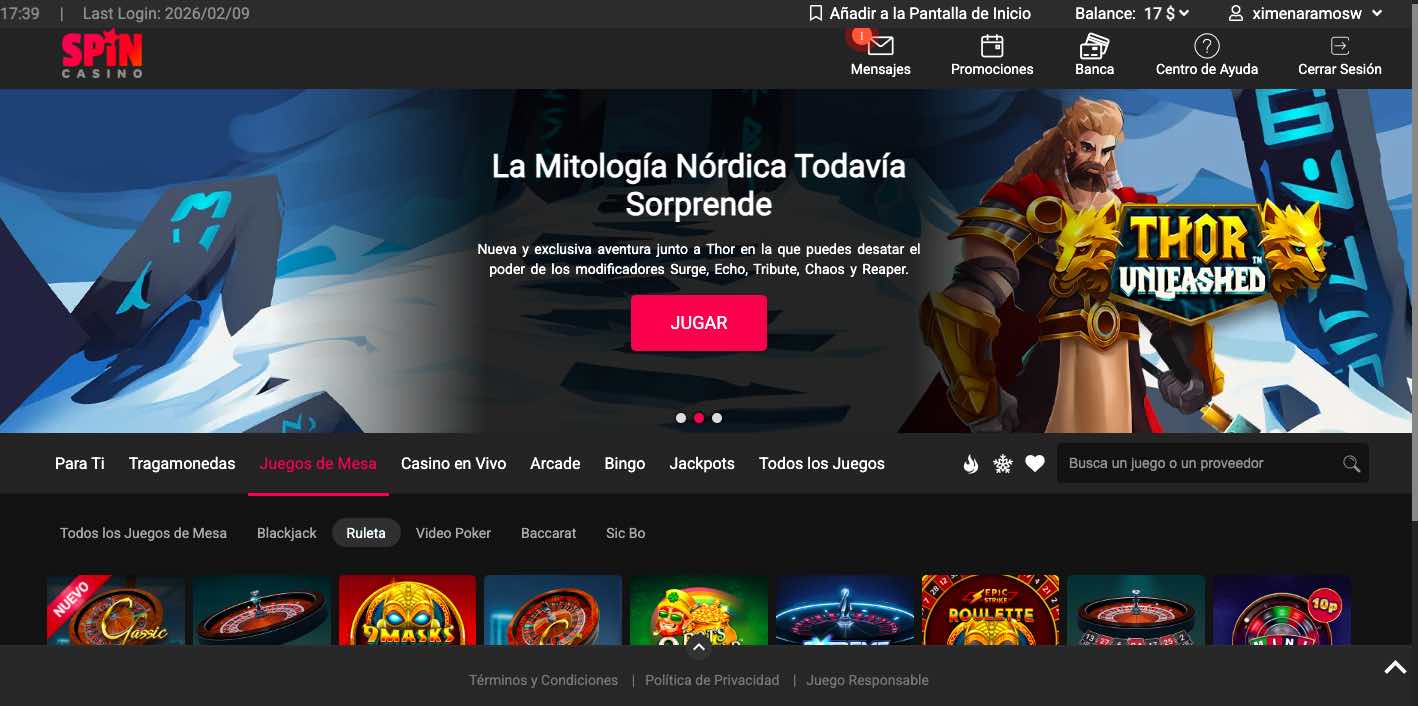 Ruleta-online-SpinCasino-lobby