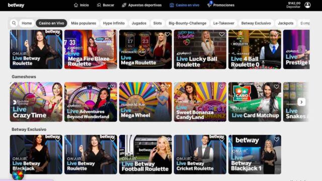Casino en vivo 2 - Betway - ok