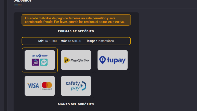 Depósito en casino online Coolbet 1