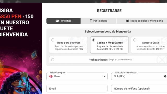 Registro en Megapari 4