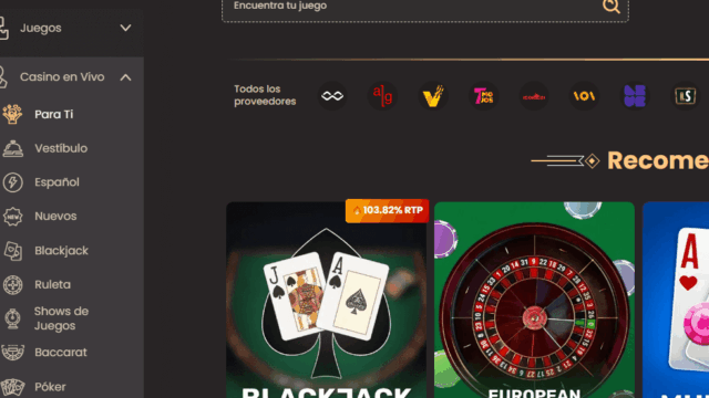Juegos en vivo en casino online 20Bet 3
