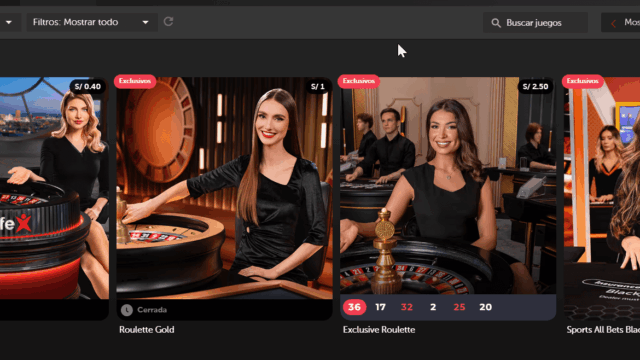 Juegos en vivo en casino online Betsafe 3