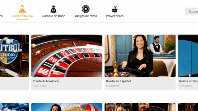 Juegos en vivo en Inkabet 1