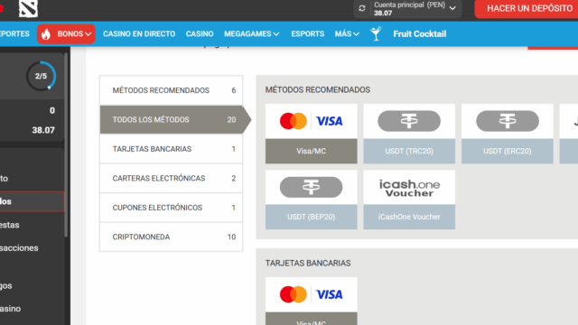 Retiro en casino online Megapari 2