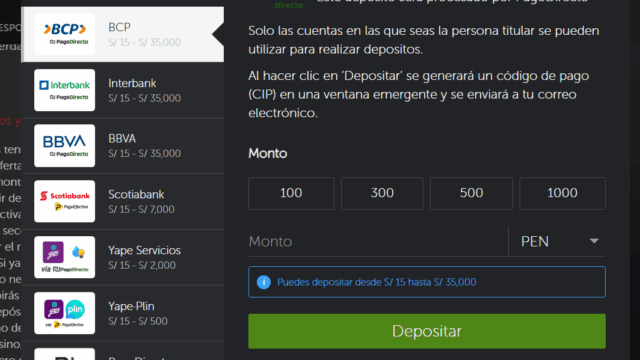 Depósito en casino online Betsafe 4