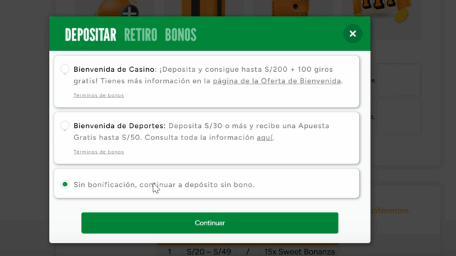 Depósitos en Inkabet 2