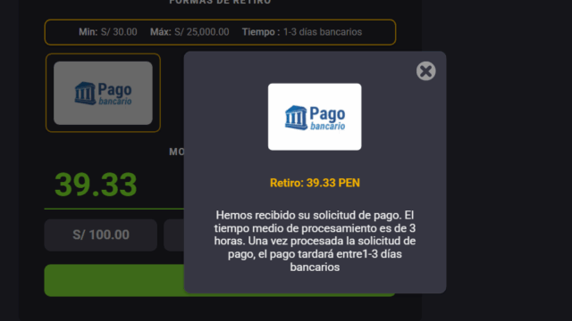 Retiro en casino online Coolbet 3