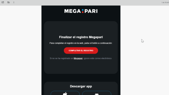 Registro en Megapari 2