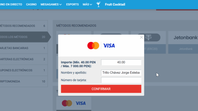 Retiro en casino online Megapari 1
