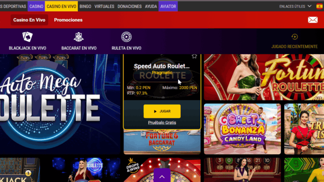 Juegos en vivo en casino online Meridianbet 3