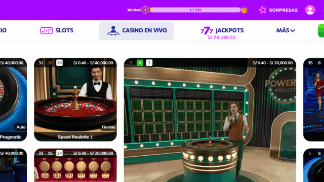Juegos en vivo en casino online PlayUZU 3