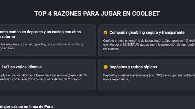 Comparativa de casino online Coolbet 1