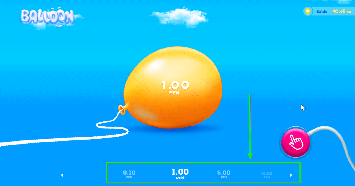 Selector de apuesta Balloon online en Perú