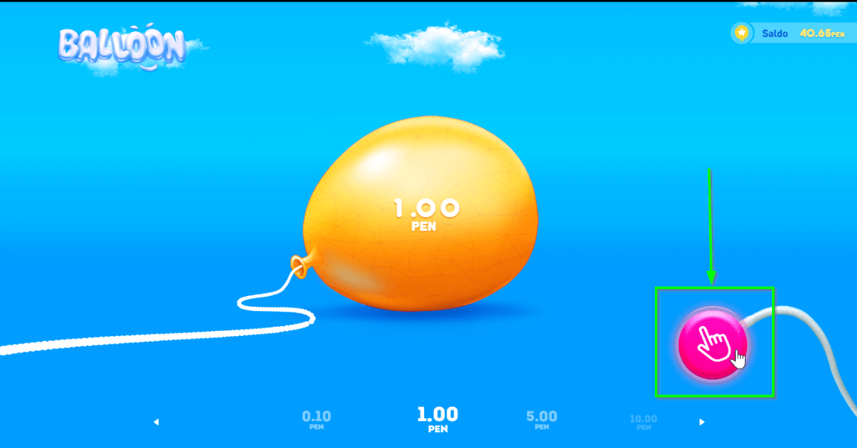 Botón de acción de Balloon online