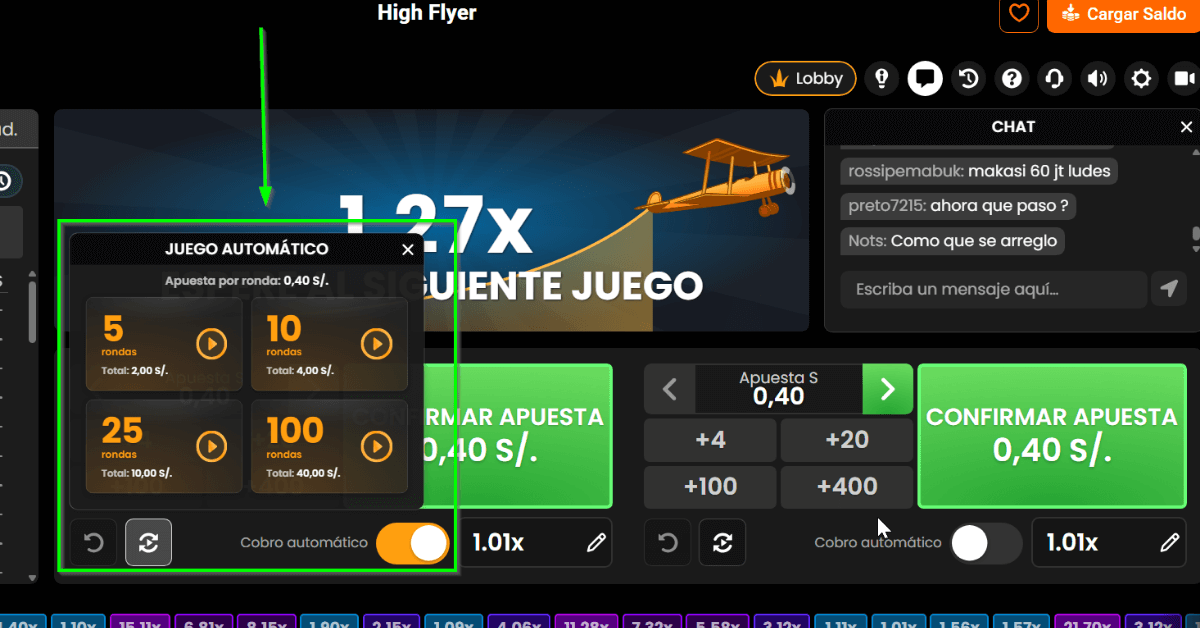 High Flyer automatizador de rondas