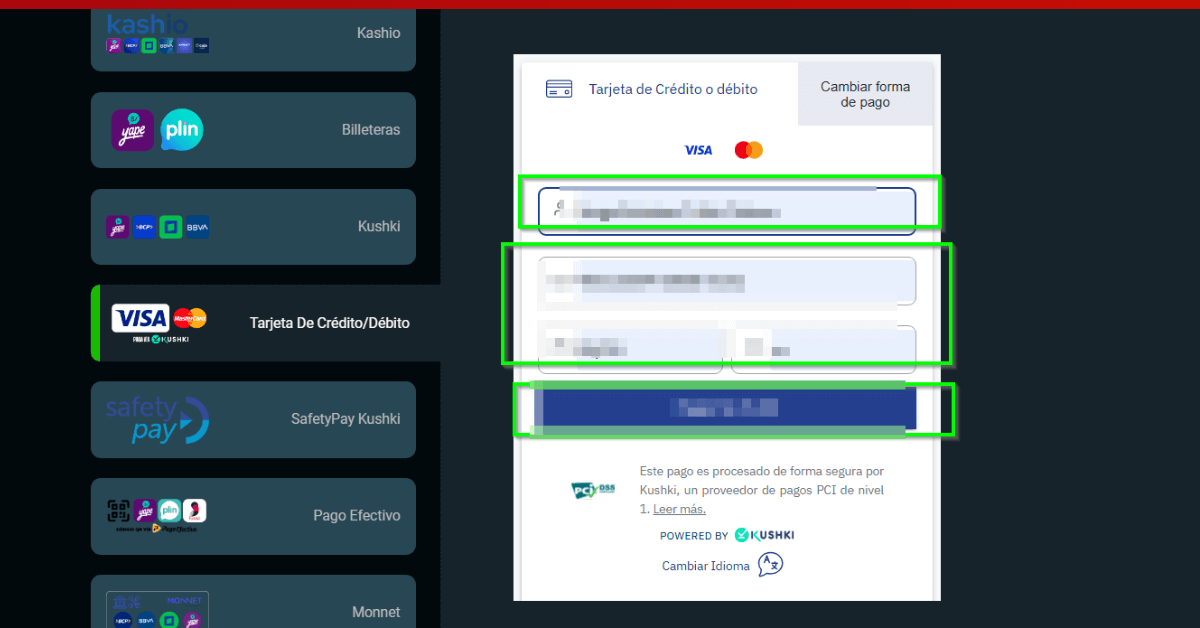 Casino online con Visa paso 4