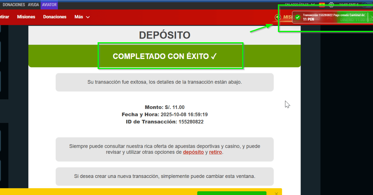 Casino online con Visa paso 5