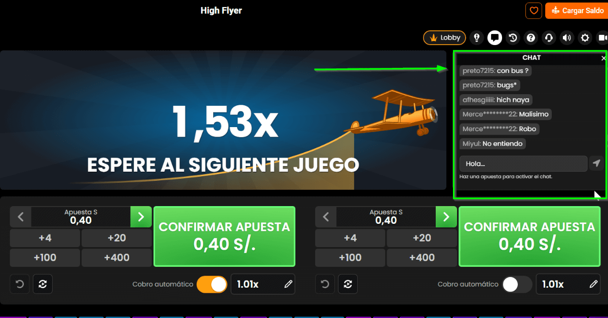 High Flyer Chat en vivo