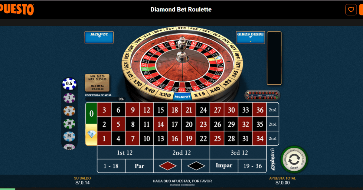  Diamond Bet Roulette en Te Apuesto
