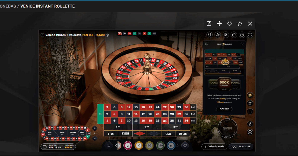 Venice Instant Roulette en Megapari