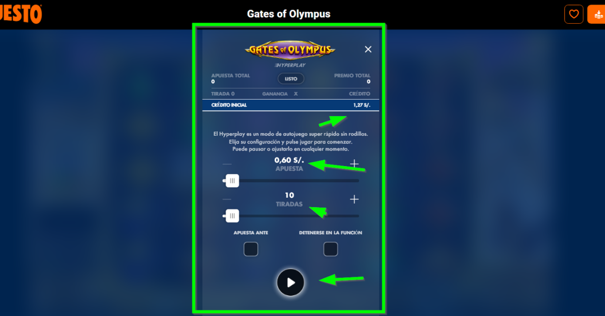 Hiperplay en Gates of Olympus