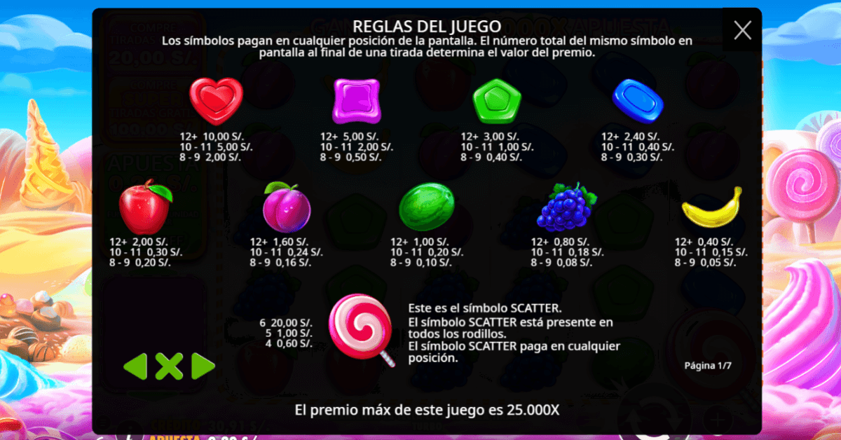 Símbolos de Sweet Bonanza