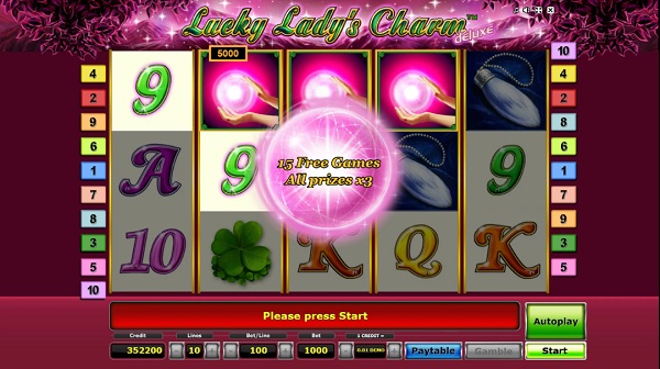 Juega gratis a Lucky Lady's Charm Deluxe de Novomatic
