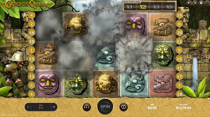 Jugar gratis Gonzo's Quest - Multiplicadores