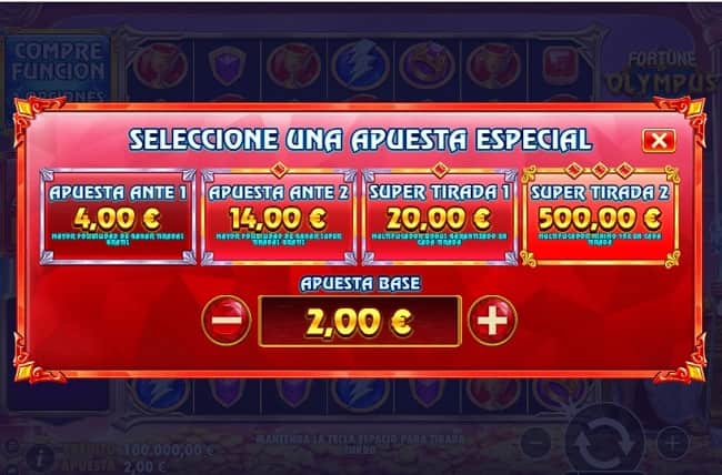 Fortune of Olympus - Special Bets