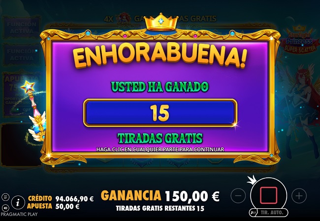 Starlight Princess Super Scatter - Giros Gratis