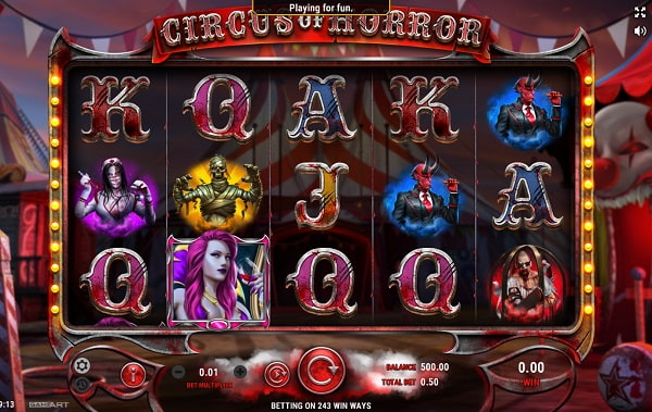 jugar gratis a la slot circus of horror