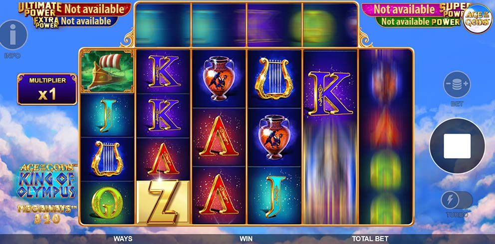 age-of-the-gods-king-of-olympus-megaways-PLAYTECH with random wilds