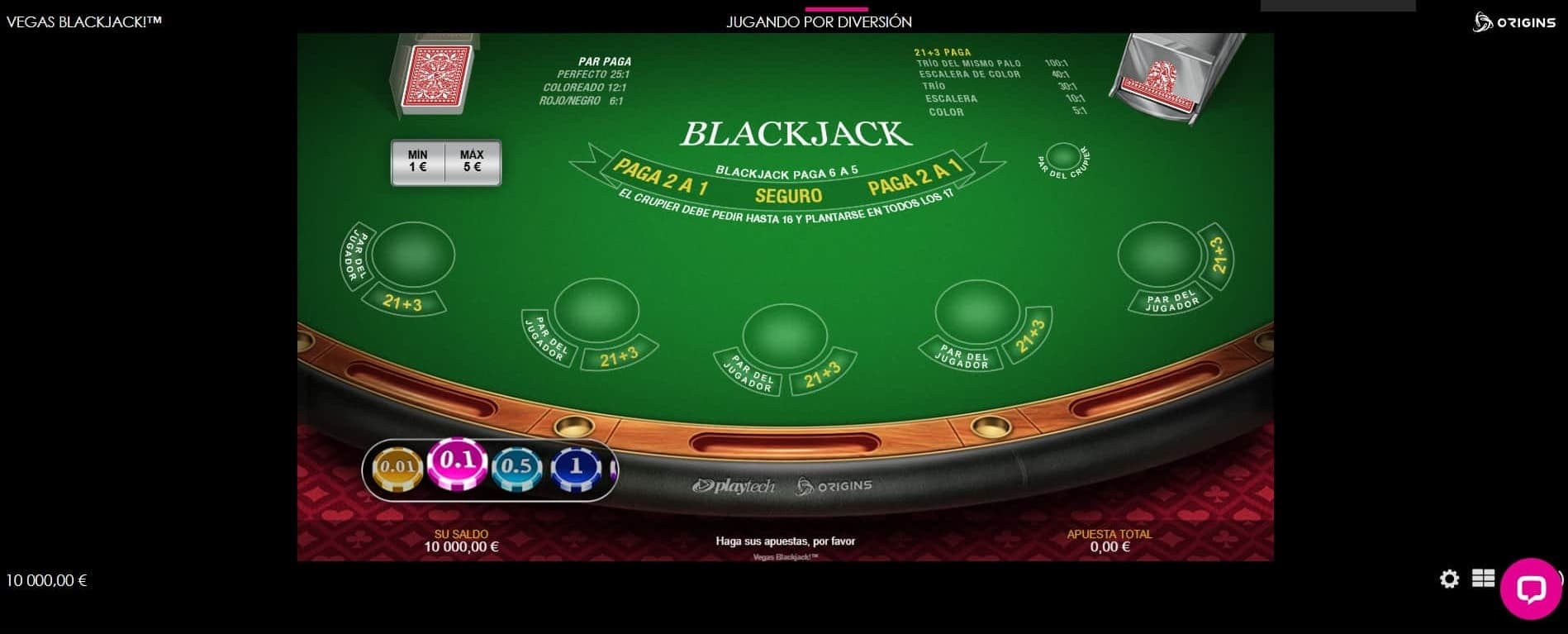 Pantallazo de Demo American Blackjack en Casino Goldenpark
