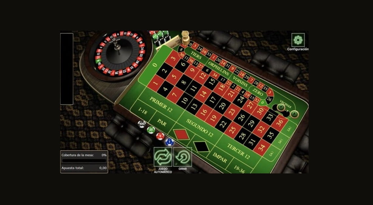 Pantallazo de Ruleta Europea versión demo en 888 casino