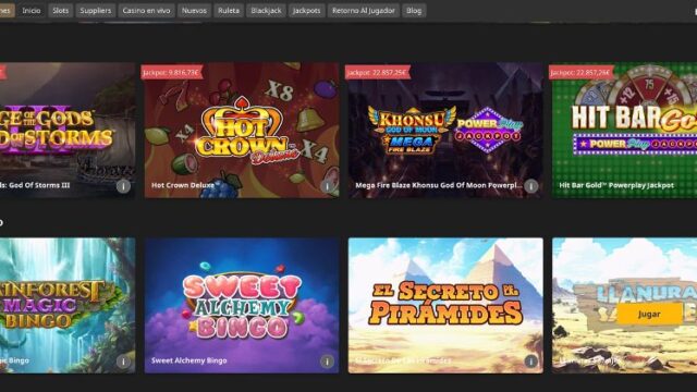 Cuadrícula de tragamonedas disponibles en Betfair Casino