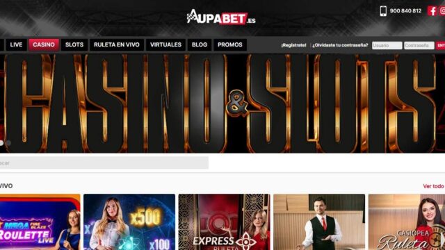 Captura de pantalla de Aupabet mostrando varias mesas de ruleta en vivo.
