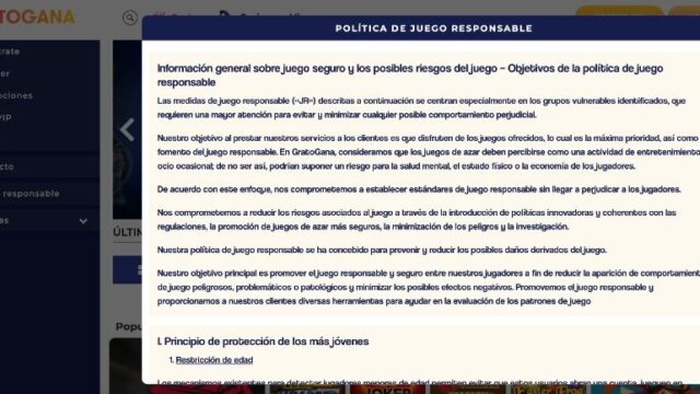 Juego responsable en Gratogana