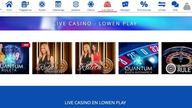 Juegos de casino en vivo que puedes encontrar en Lowen Play Casino