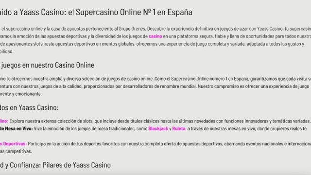 Conclusión sobre Yaass Casino