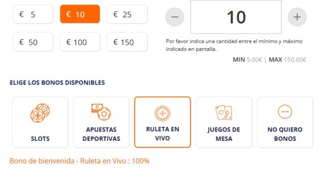 Depósito Betsson 1