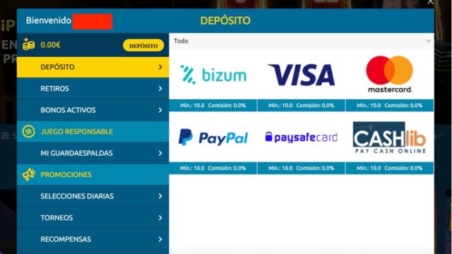 Cómo hacer un depósito en EUcasino