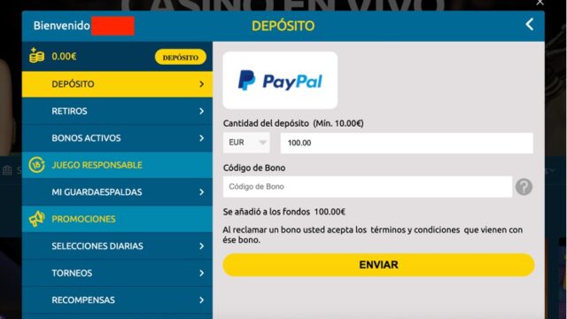 Cómo hacer un depósito en EUcasino